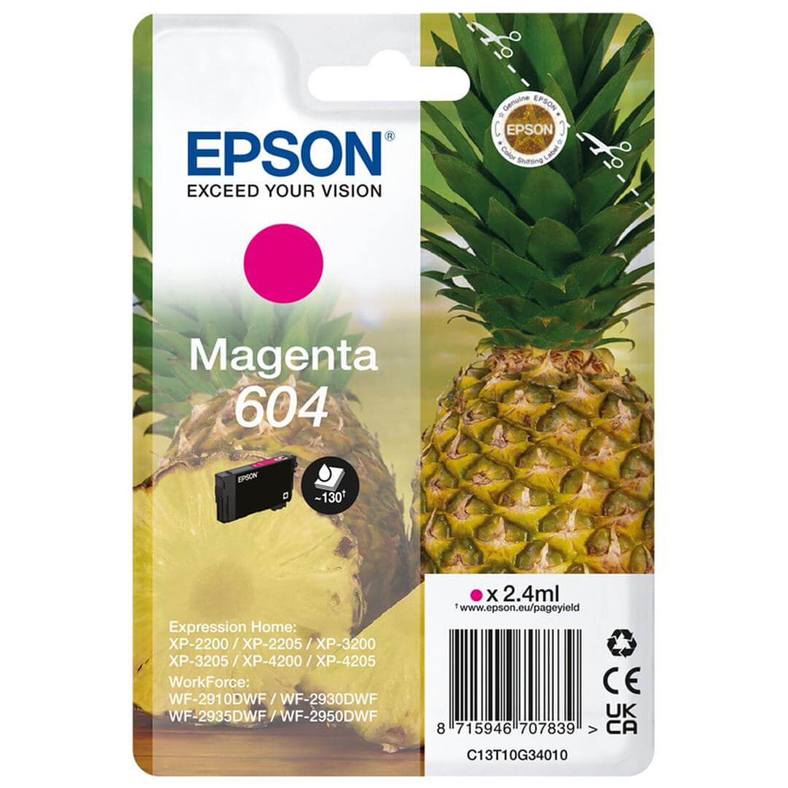 Cartouche d'encre Epson Ananas 604 Magenta - Autre vue