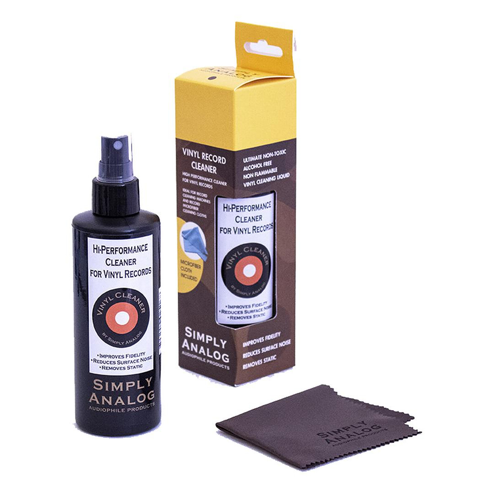 Platine Vinyles Simply Analog Nettoyant Disques Vinyles + Tissu en microfibre - Autre vue