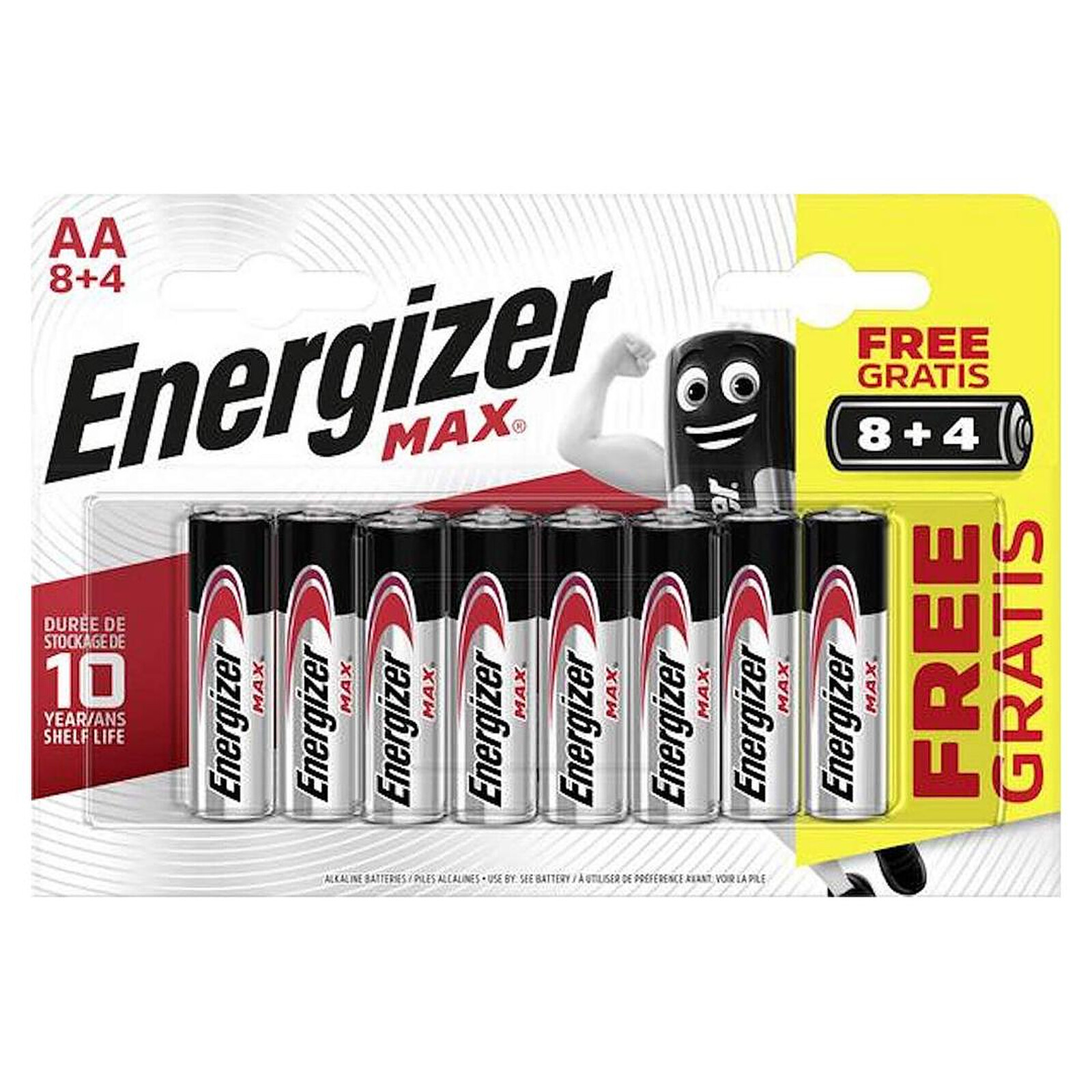 Pile et chargeur Energizer Max AA (par 12) - Autre vue