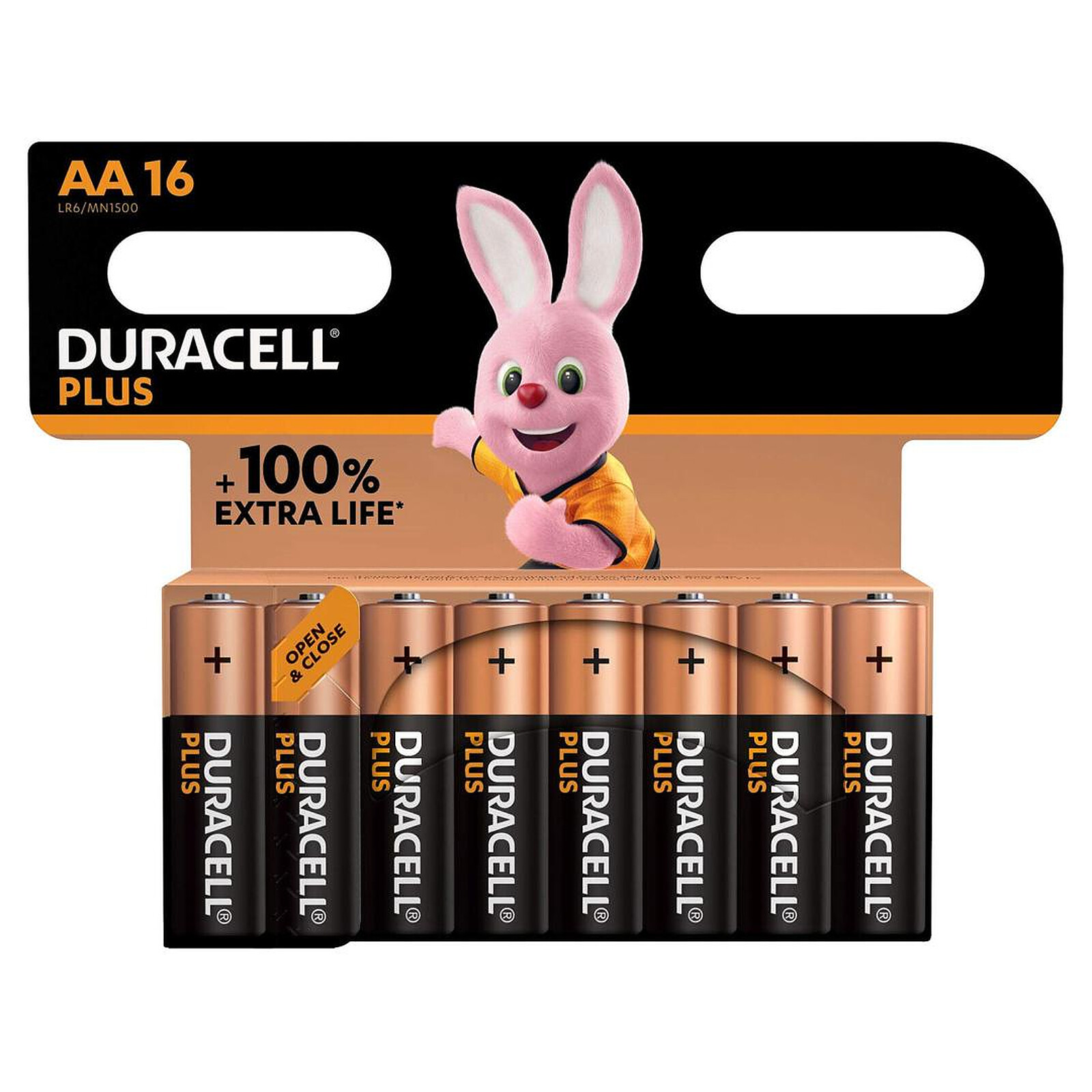 Pile et chargeur Duracell Plus AA (par 16) - Autre vue