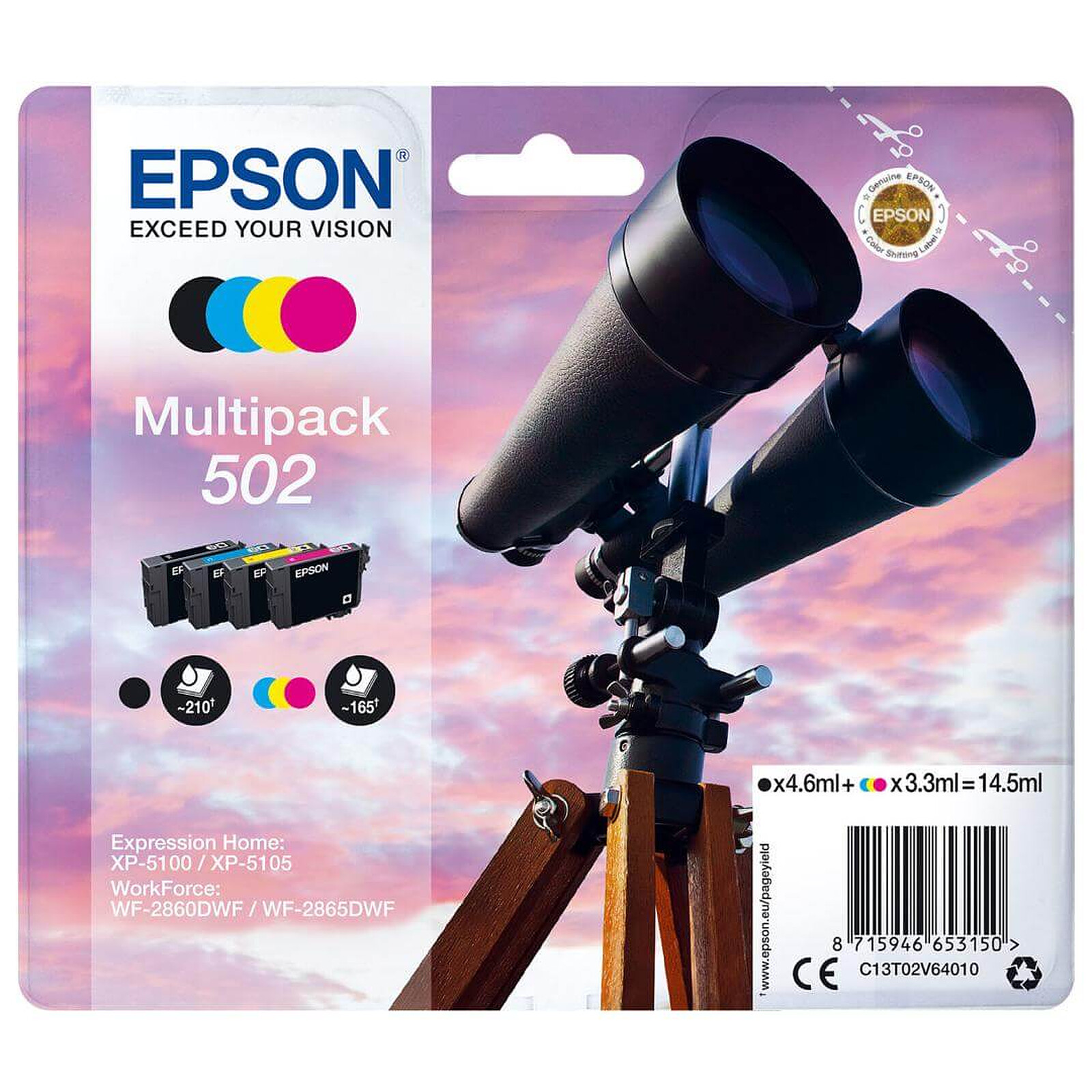 Cartouche d'encre Epson Jumelles 502 - Autre vue