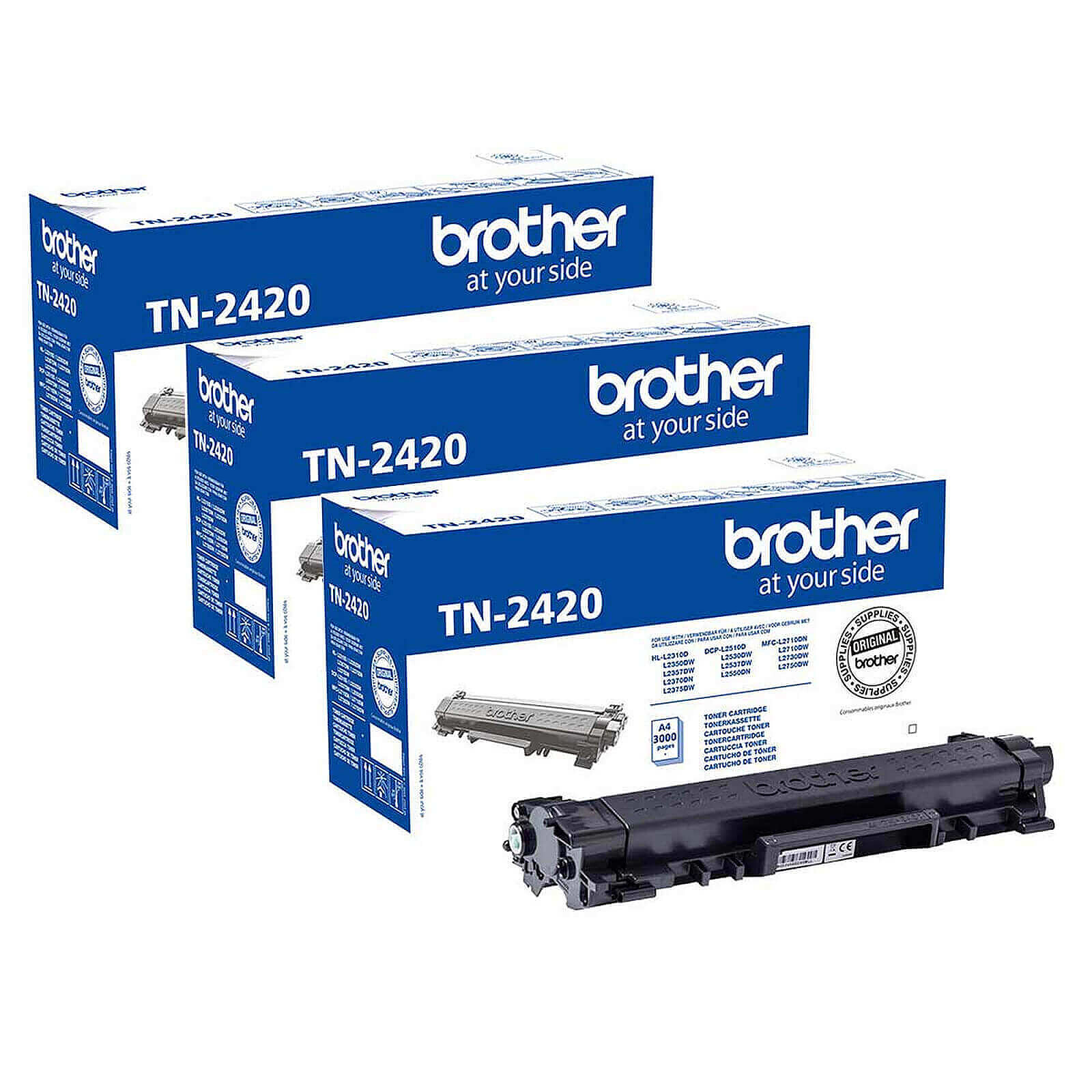 Toner Brother TN-2420 - Noir Pack Trio - Autre vue
