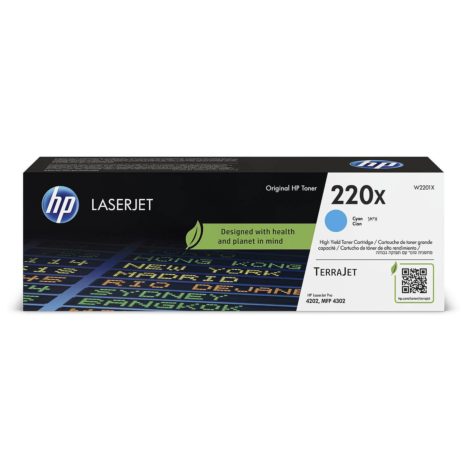 Toner HP 220X (W2201X) - Cyan Haute Capacité - Autre vue