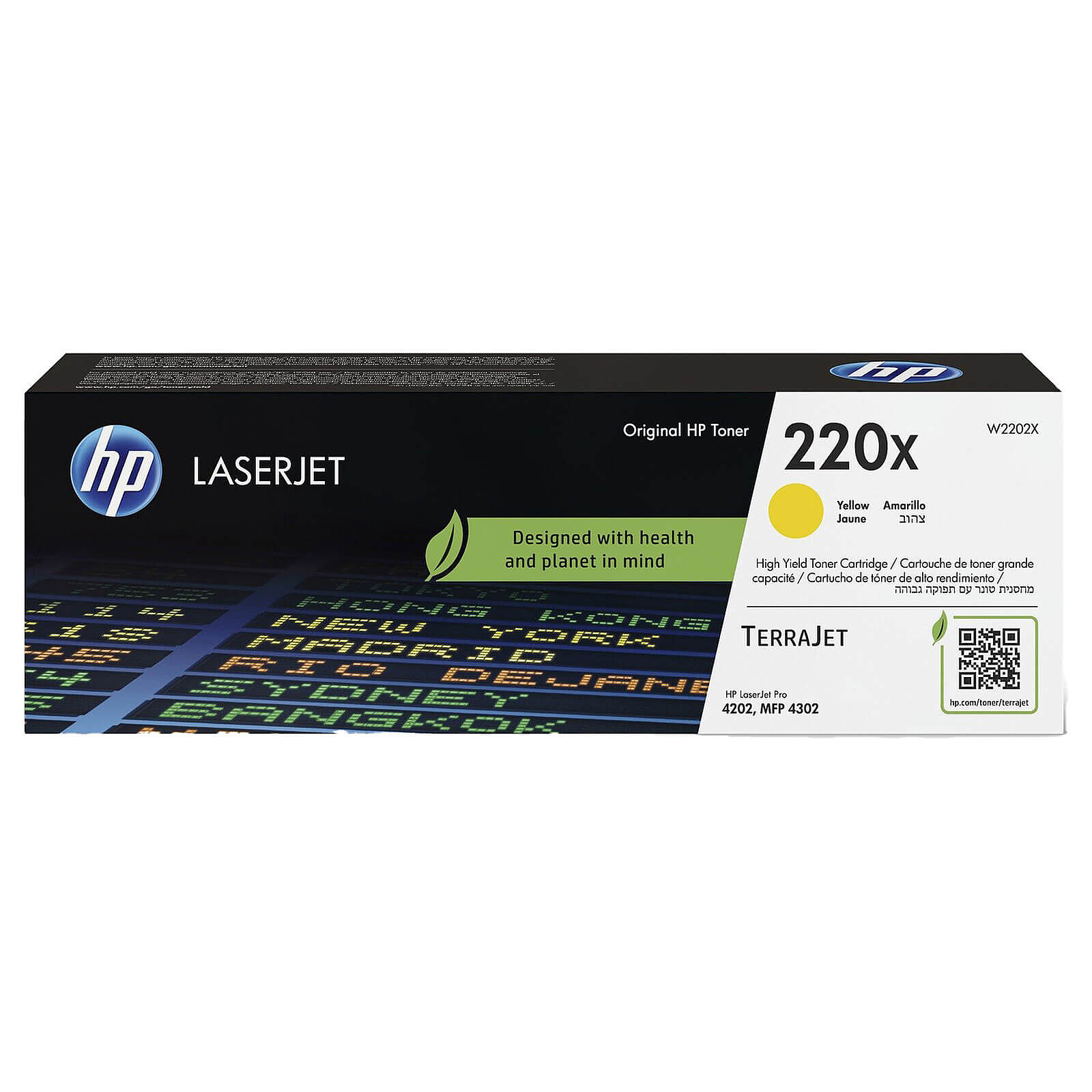Toner HP LaserJet 220X (W2202X) - Jaune - Autre vue