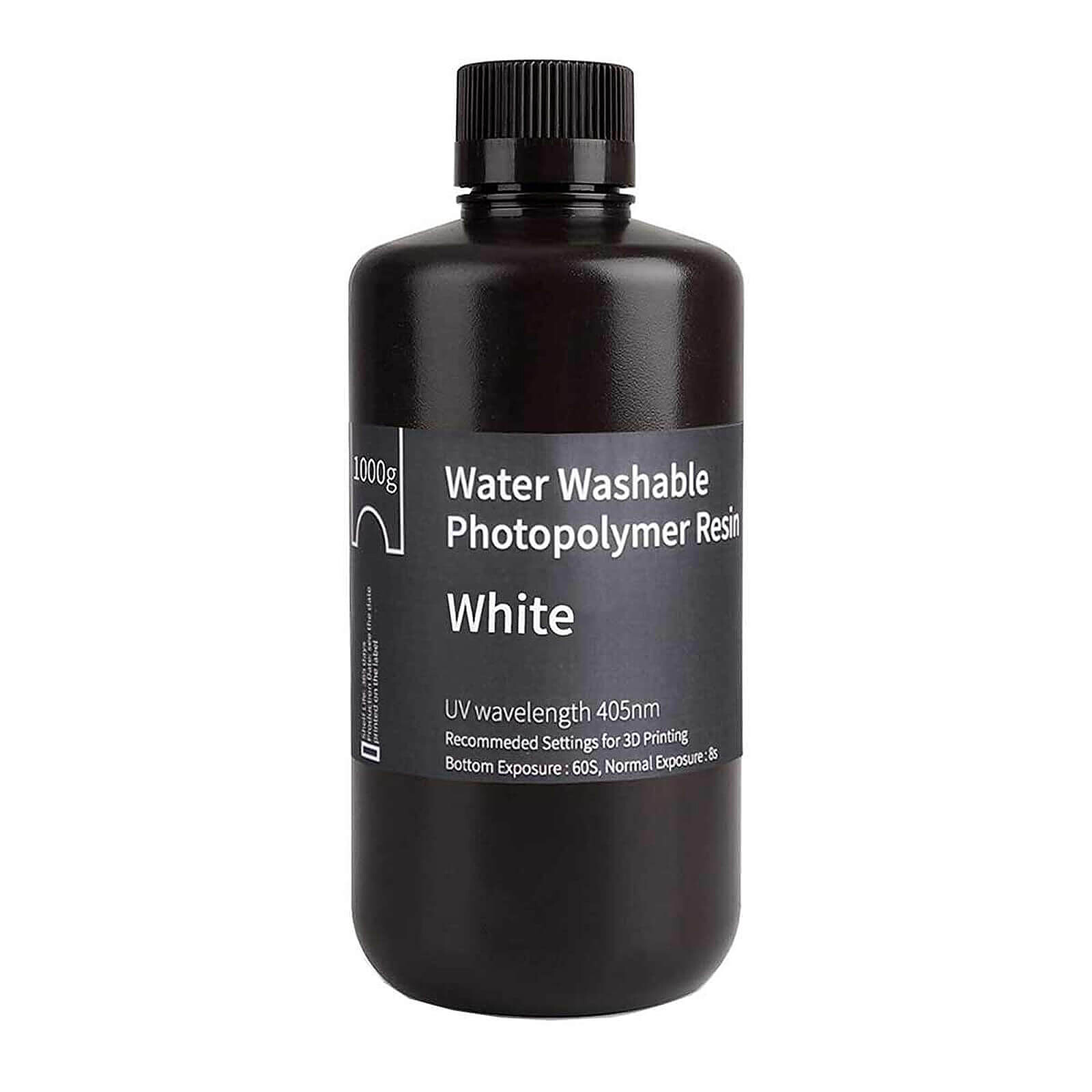 Résine 3D Elegoo Résine LCD Photopolymère Lavable à l'eau Blanc - 1 000 g - Autre vue