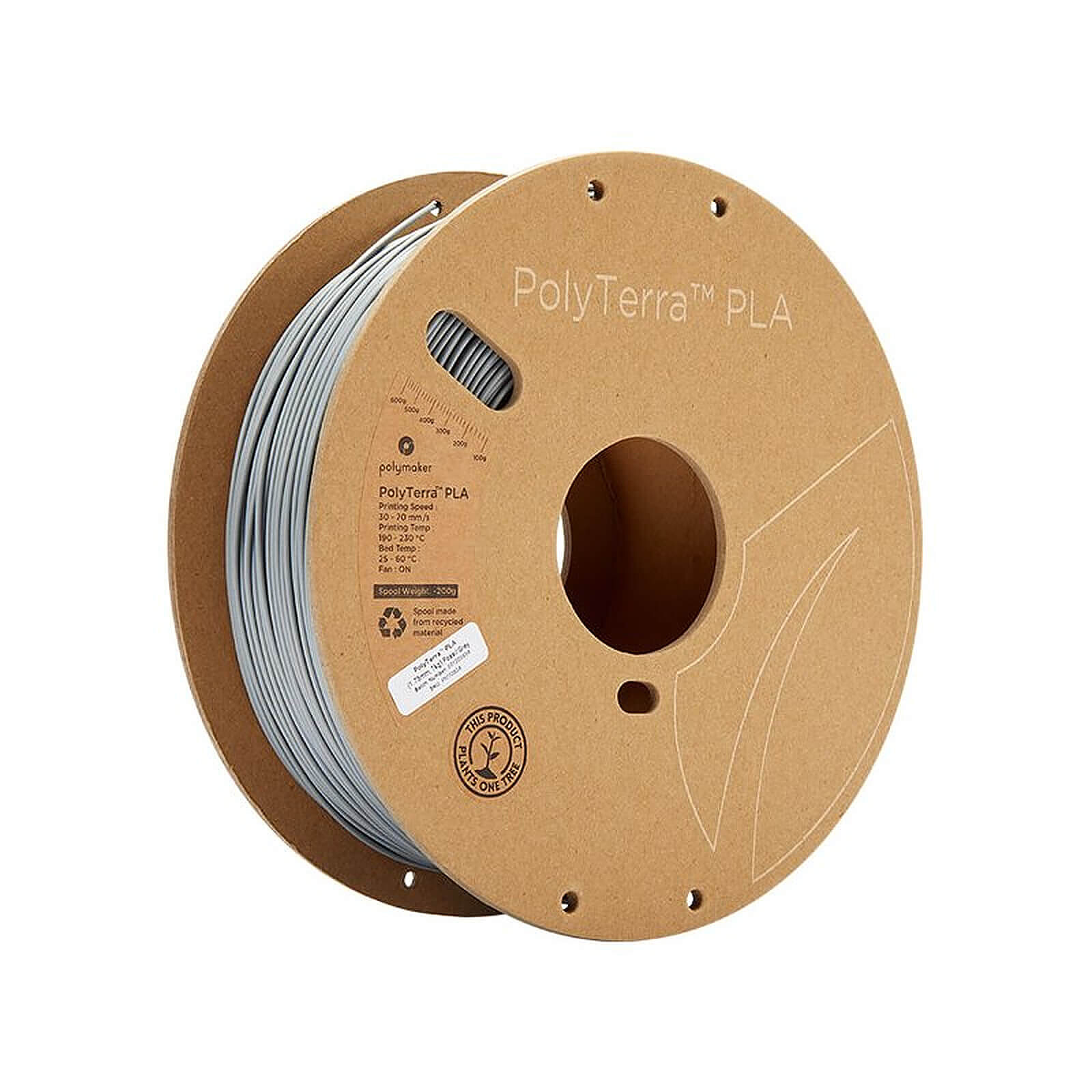 Filament 3D PolyTerra PLA - Gris Fossile 1.75 mm - Autre vue