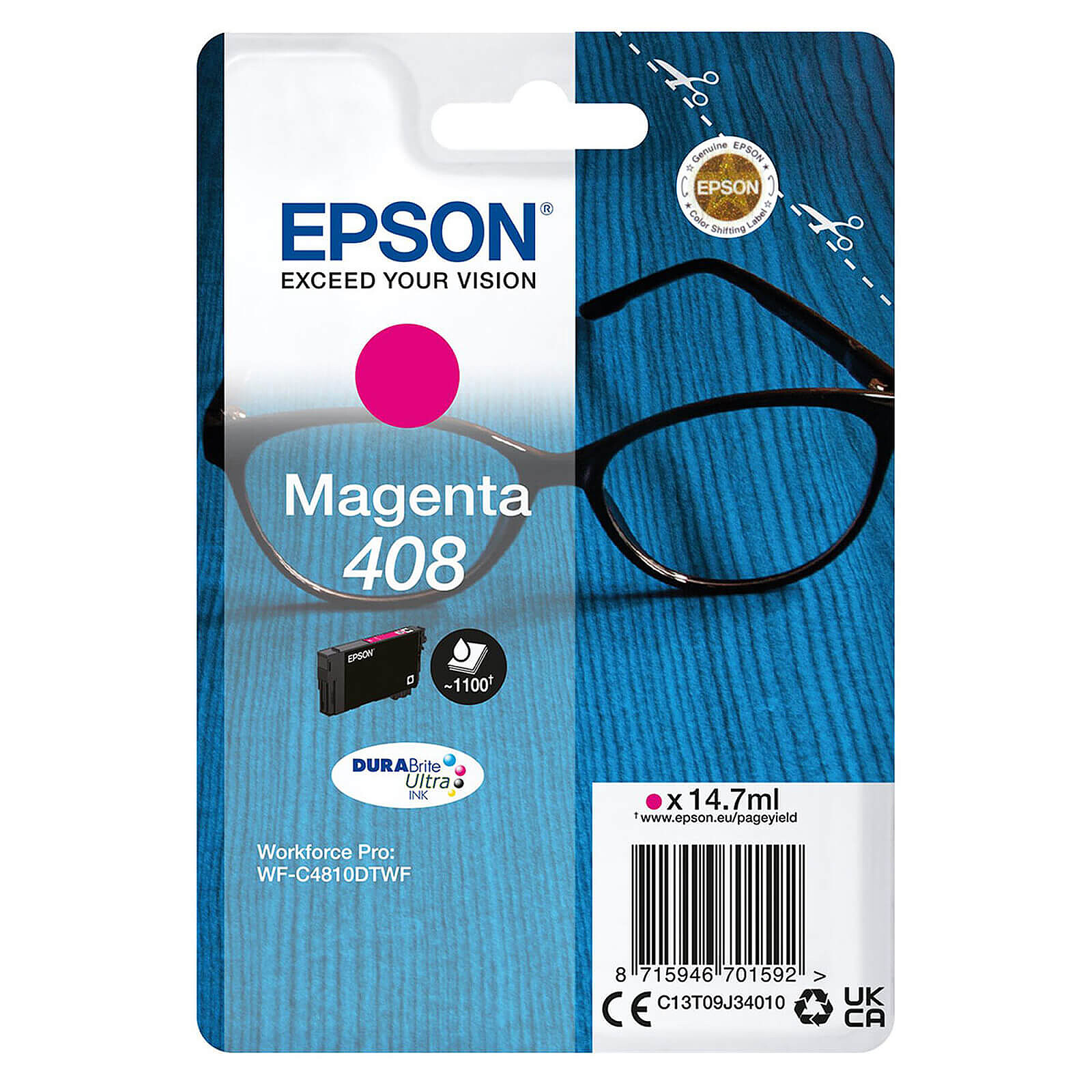 Cartouche d'encre Epson 408 Magenta - Autre vue