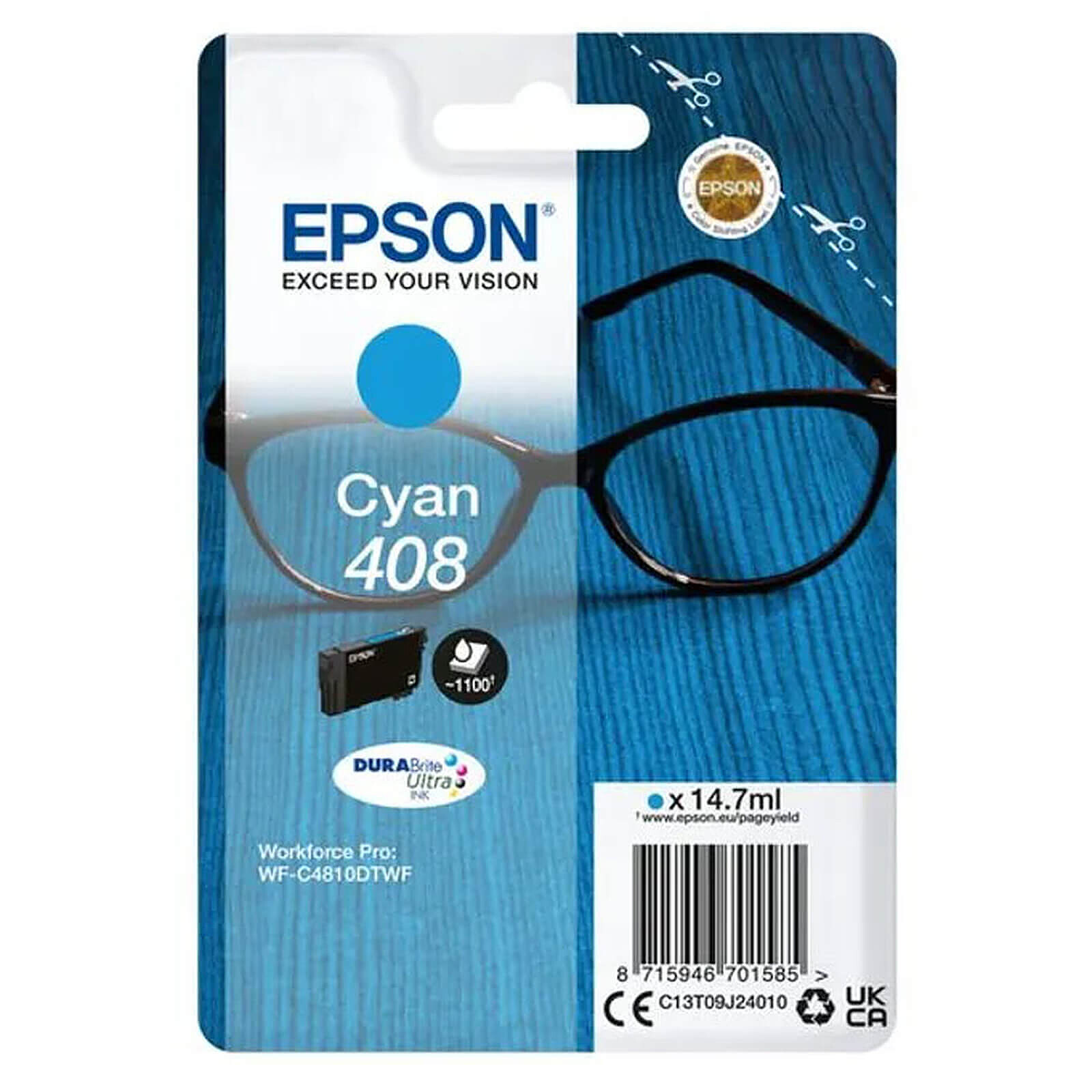 Cartouche d'encre Epson 408 Cyan - Autre vue