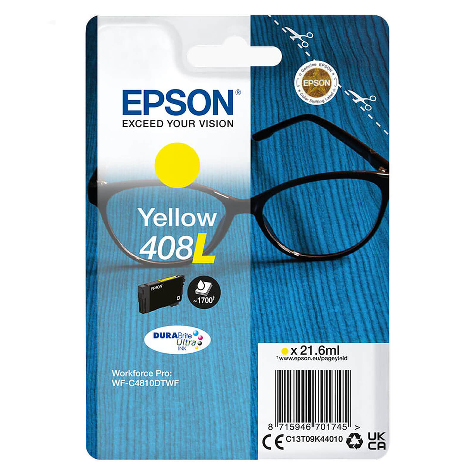 Cartouche d'encre Epson 408L Jaune - Autre vue