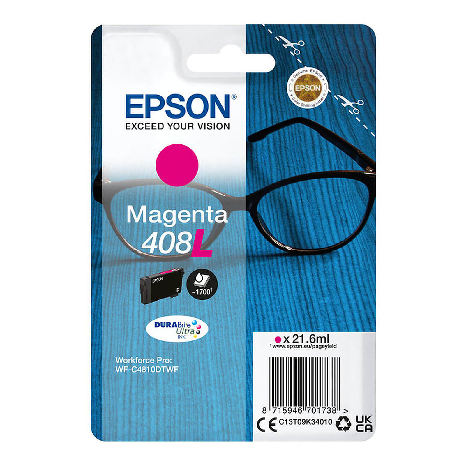 Cartouche d'encre Epson 408L Magenta - Autre vue