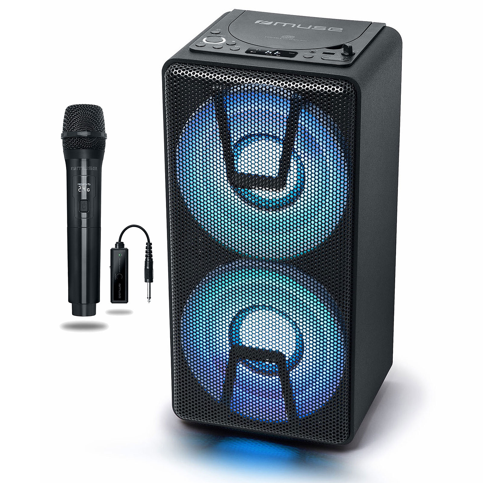 Enceinte sans fil Muse M-1820 DJ + Muse MC-30 WI Noir - Autre vue