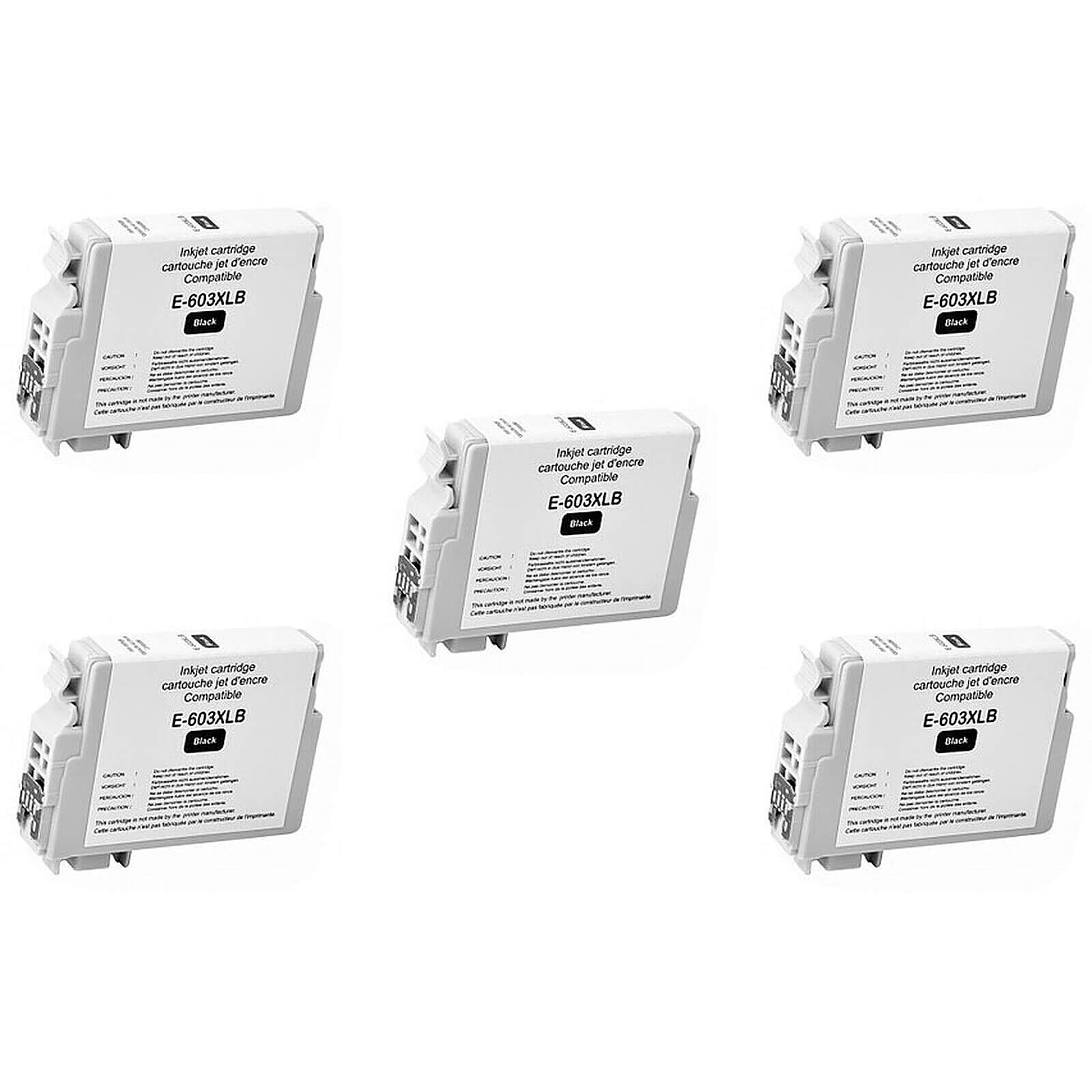 Cartouche d'encre Cartouches E-603XL BK - Noir x 5 - Autre vue