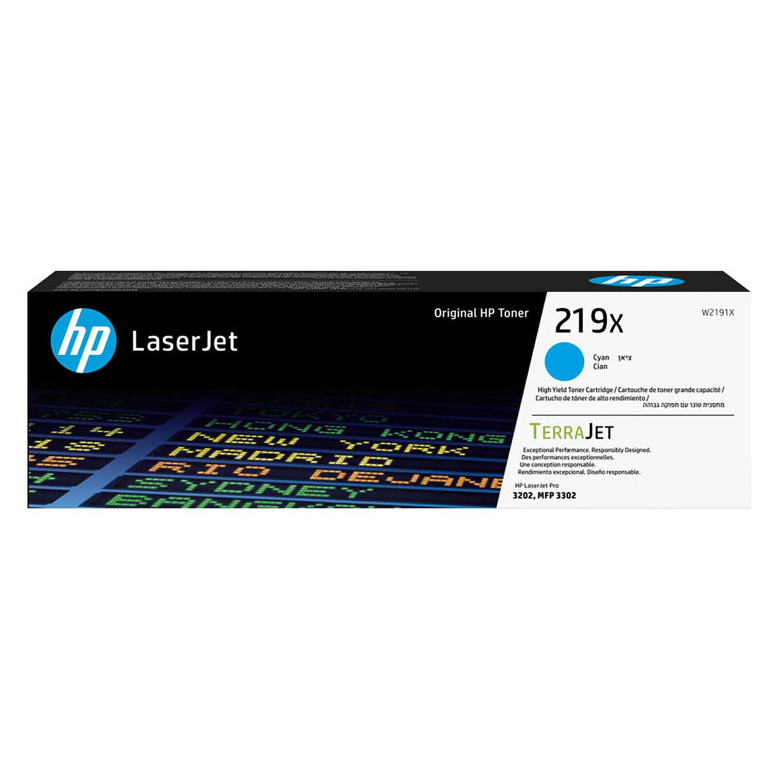 Toner HP 219X (W2191X) - Cyan - Autre vue