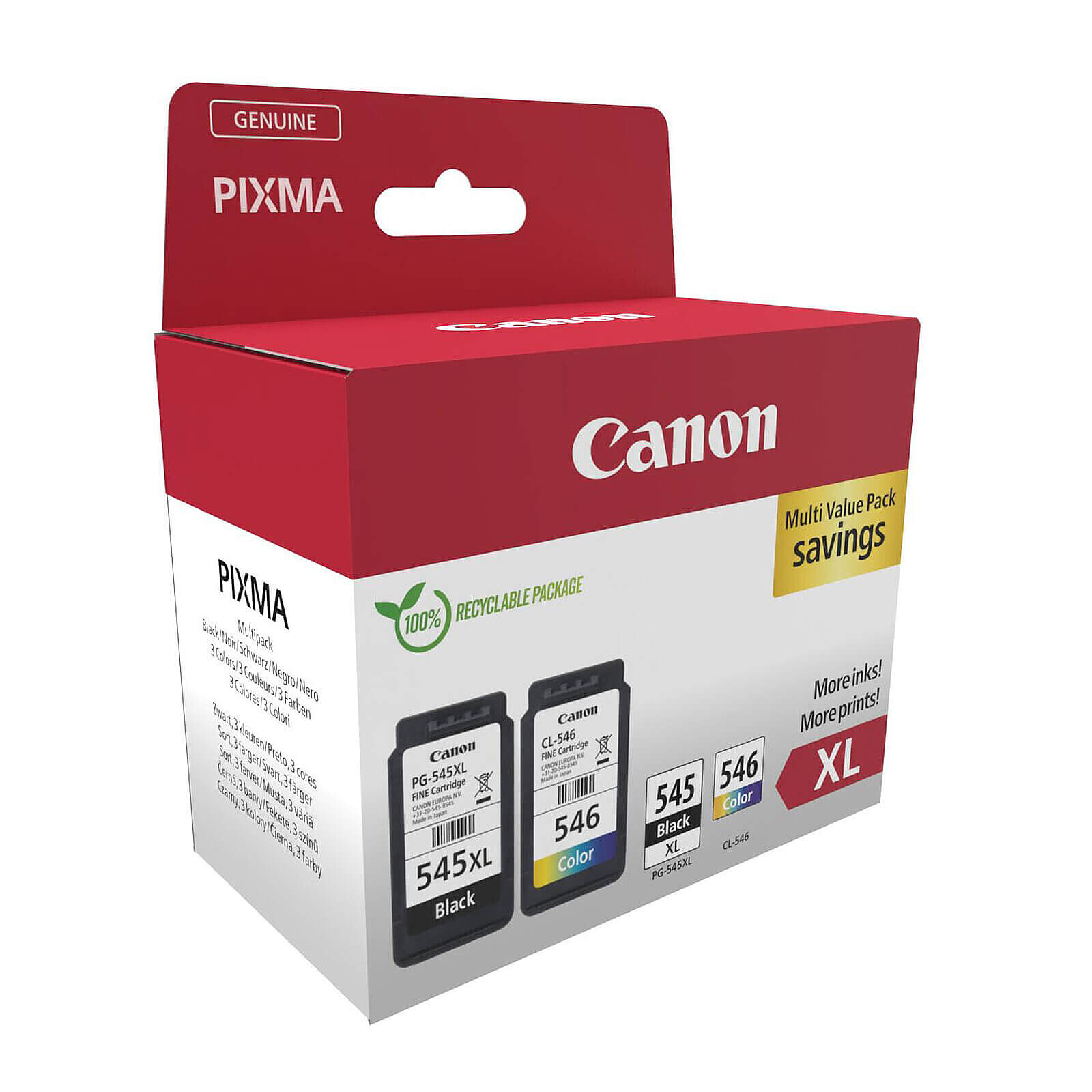 Cartouche d'encre Canon PG-545XL/CL-546 - Multipack - Autre vue