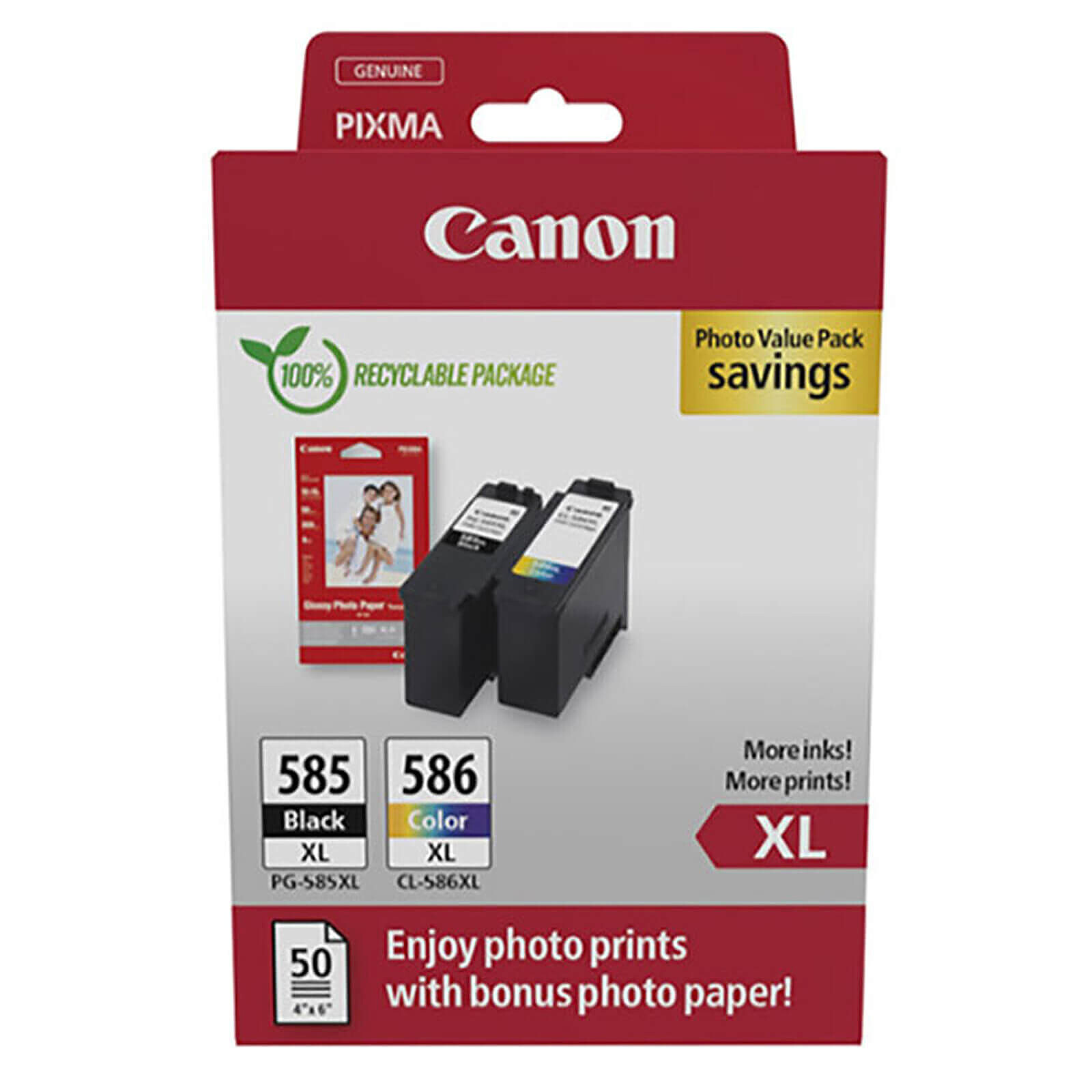 Cartouche d'encre Canon PG-585XL/CL-586XL Photo Value Pack - Multipack - Autre vue