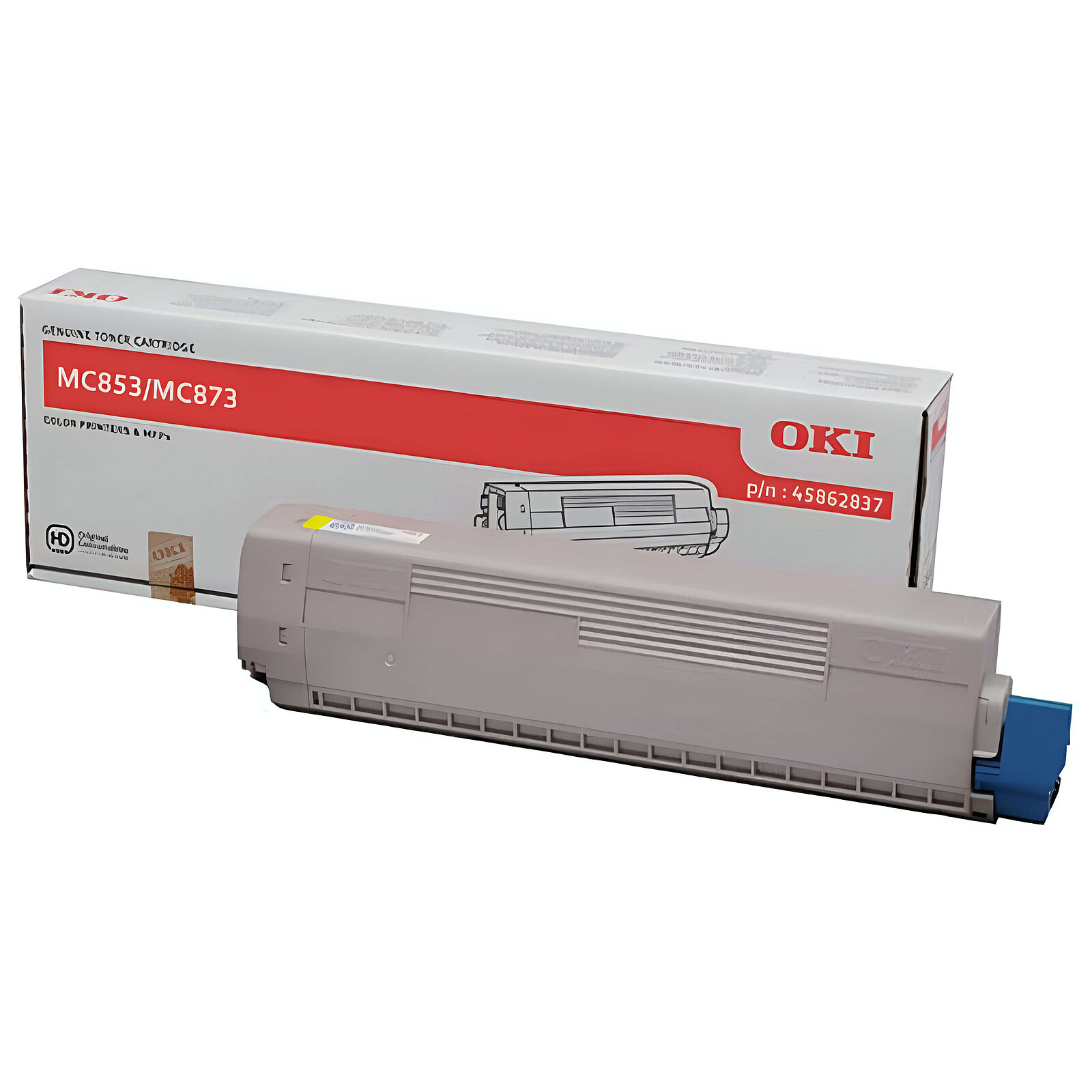 Toner Oki 45862837 - Jaune - Autre vue