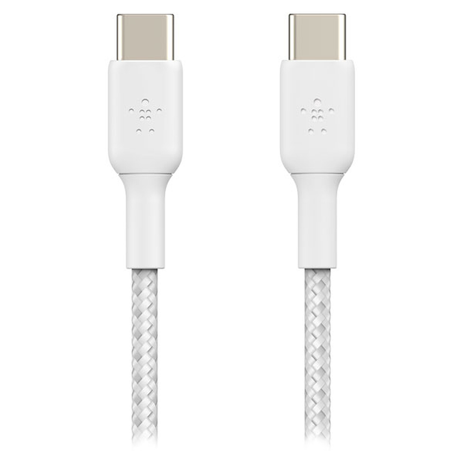 Câble USB Belkin Câble USB-C vers USB-C renforcé 60 W (blanc) - 2 m - Autre vue