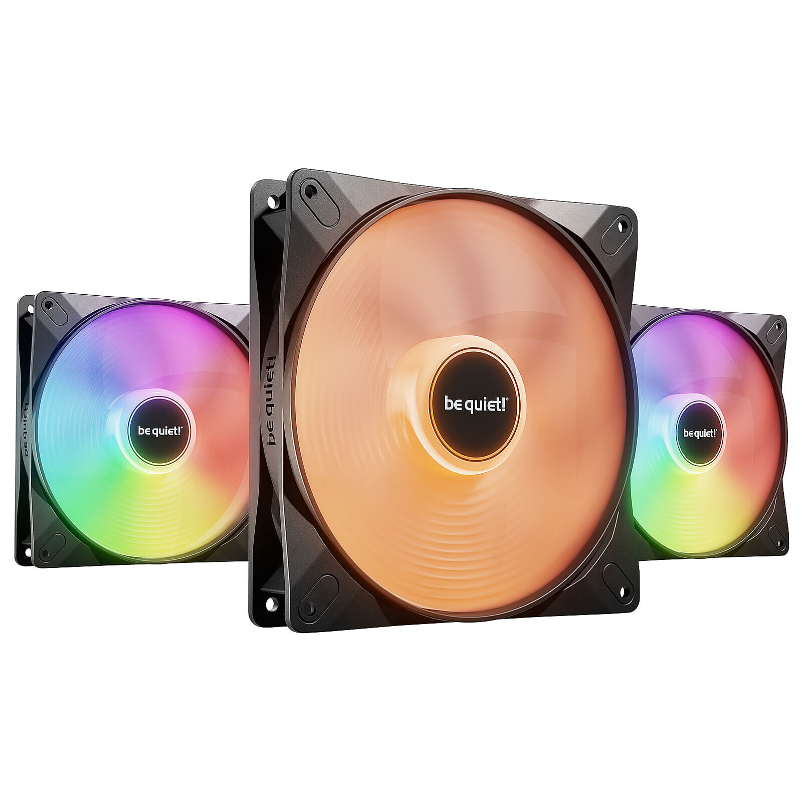 Ventilateur Boîtier be quiet! Light Wings LX 140 mm PWM High Speed Triple Pack - Noir - Autre vue