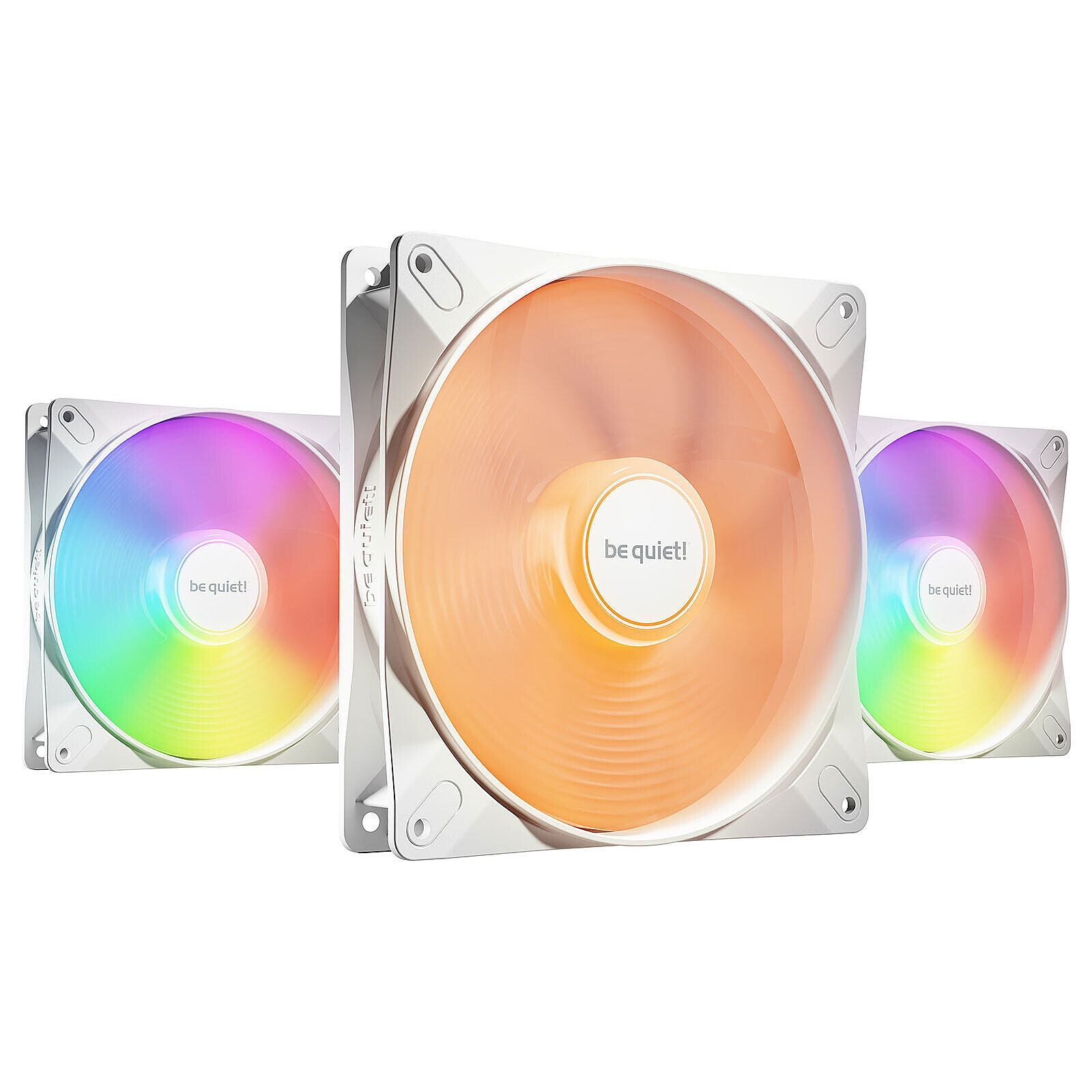 Ventilateur Boîtier be quiet! Light Wings LX 140 mm PWM High Speed Triple Pack - Blanc - Autre vue