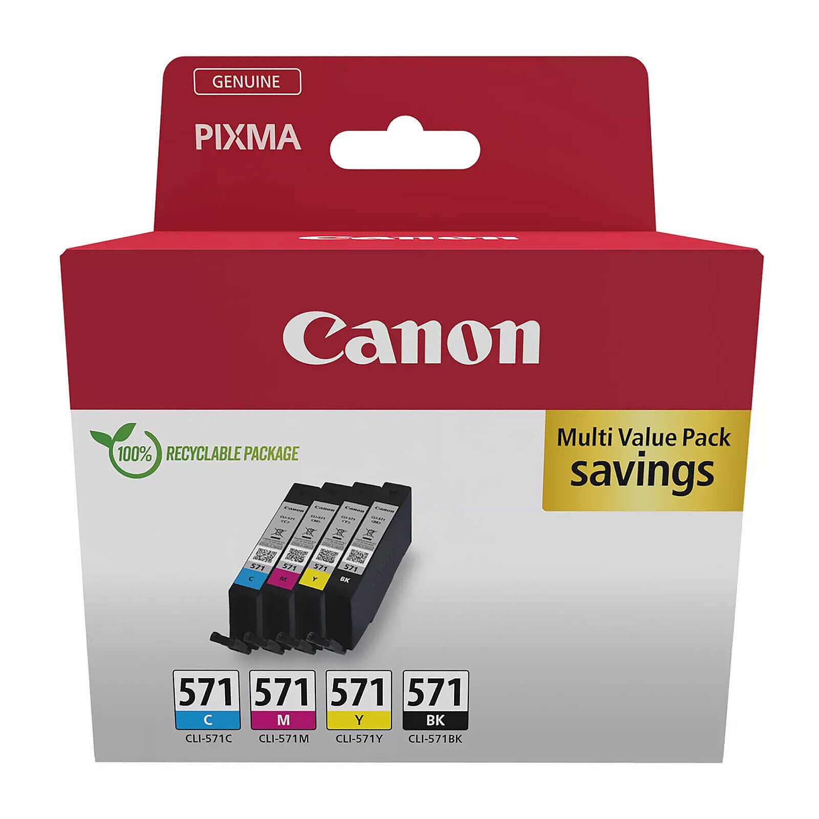 Cartouche d'encre Canon CLI-571 Multipack Bk, C, M, Y - Autre vue