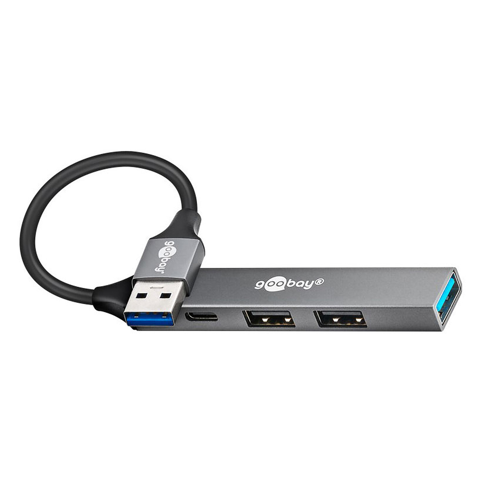 Hub USB Goobay Hub Slim USB vers 4 ports USB - Autre vue