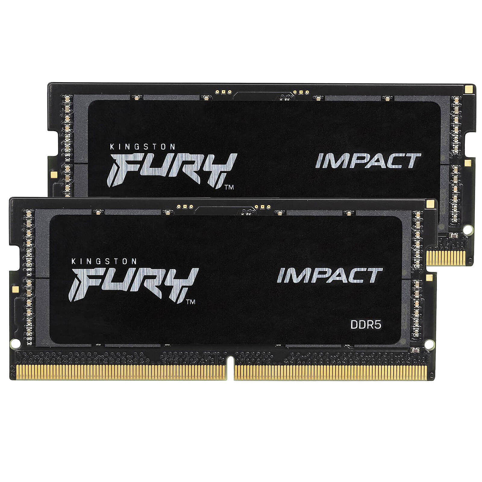 Mémoire RAM Kingston Fury Impact SO-DIMM - 2 x 16 Go (32 Go) - DDR5 6400 MHz - CL38 - Autre vue