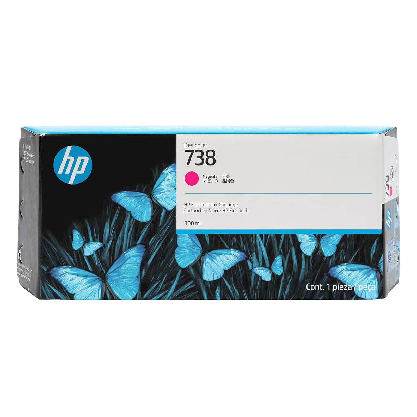 Cartouche d'encre HP 738 (676M7A) - Magenta - Autre vue