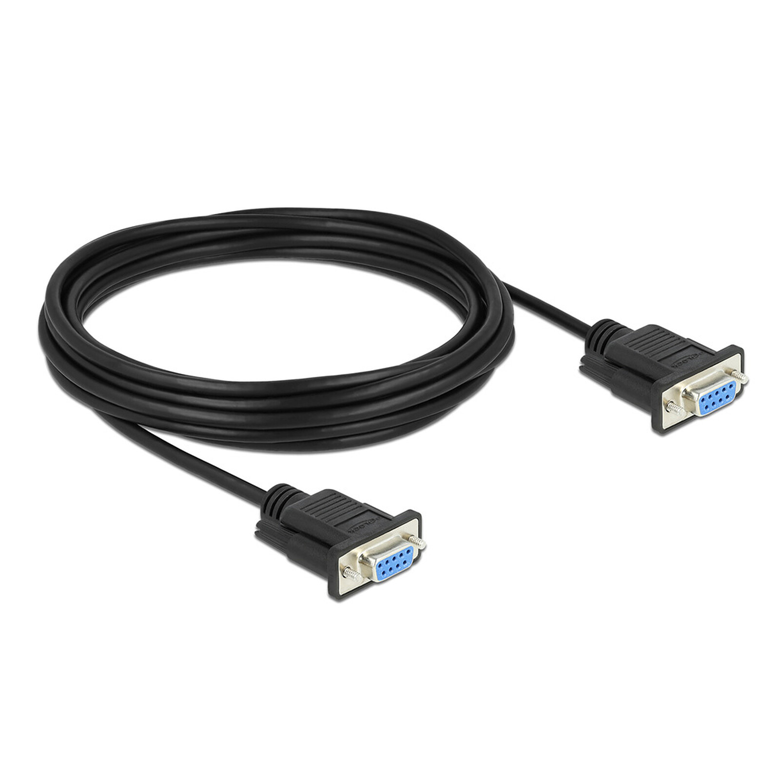 Câble série DeLock Câble null modem série DB9 RS232 - F/F  Noir - 5 m - Autre vue