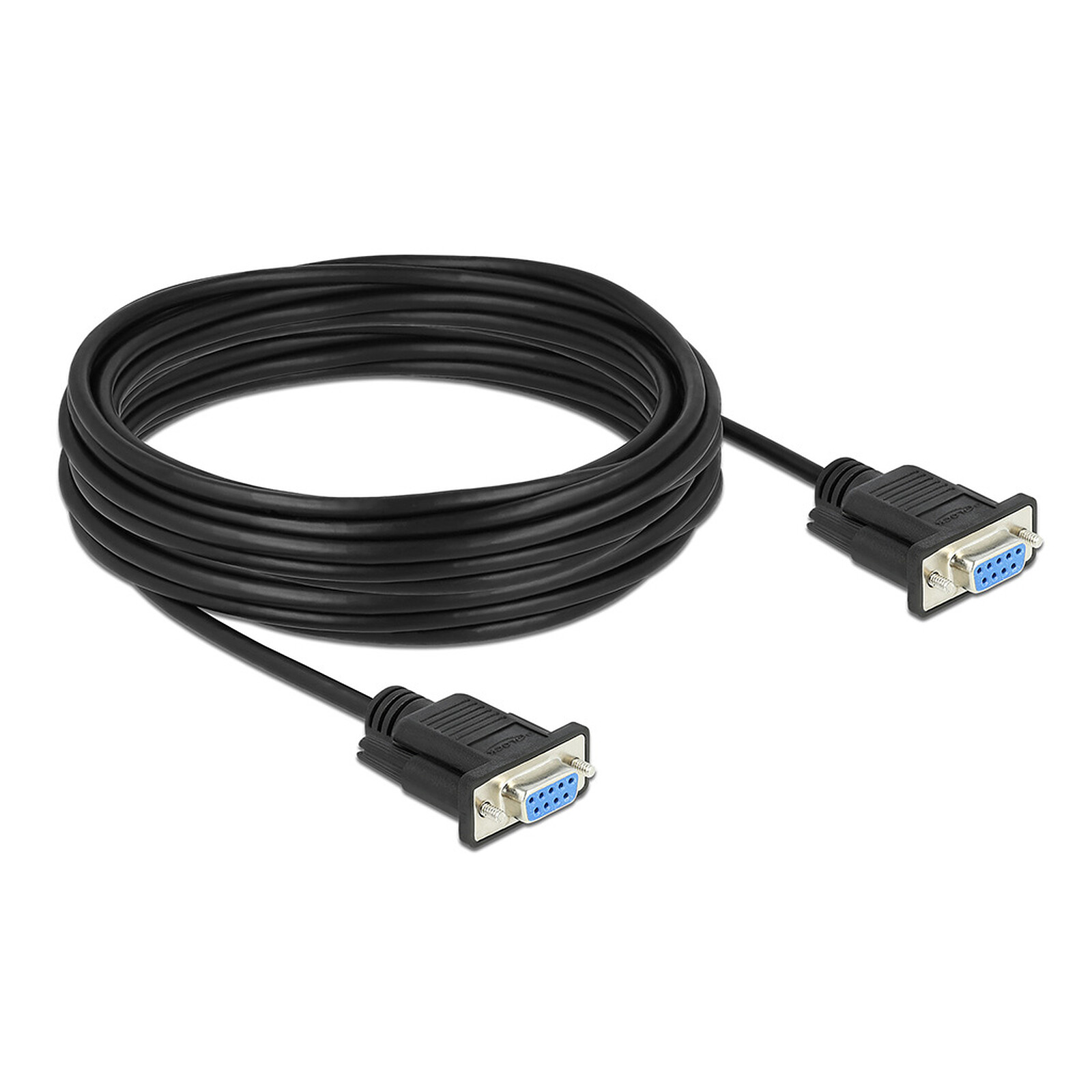 Câble série DeLock Câble null modem série DB9 RS232 - F/F  Noir - 10 m - Autre vue