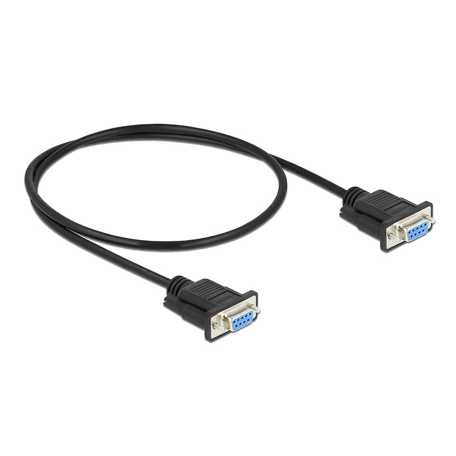 Câble série DeLock Câble null modem série DB9 RS232 - F/F  Noir - 2 m - Autre vue