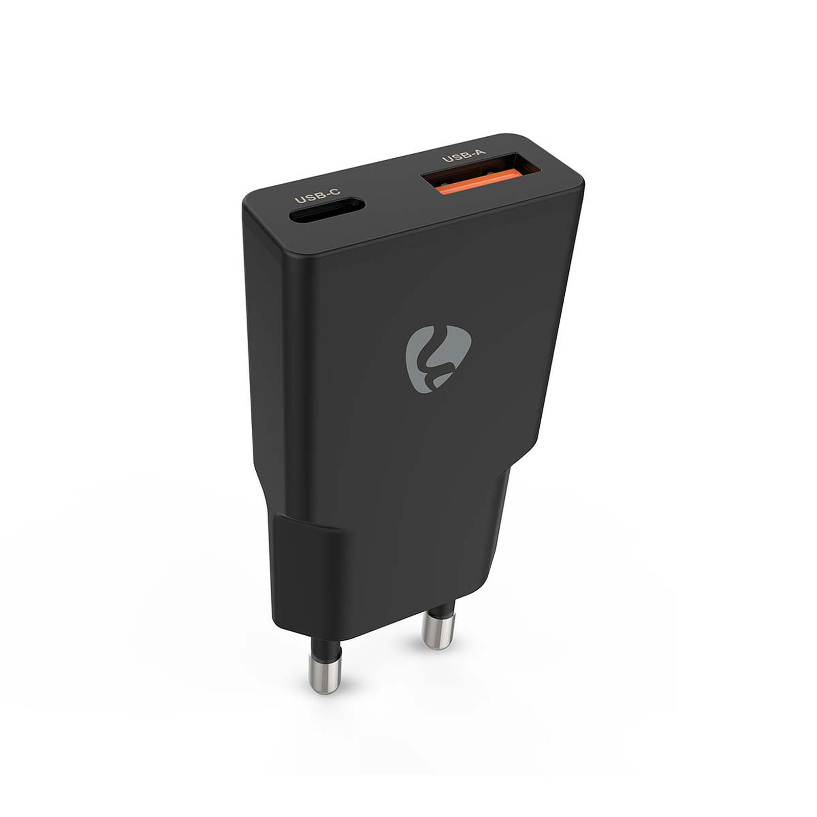 Chargeur Nedis Chargeur mural 20W USB + USB-C GaN PD3.0 - Noir - Autre vue