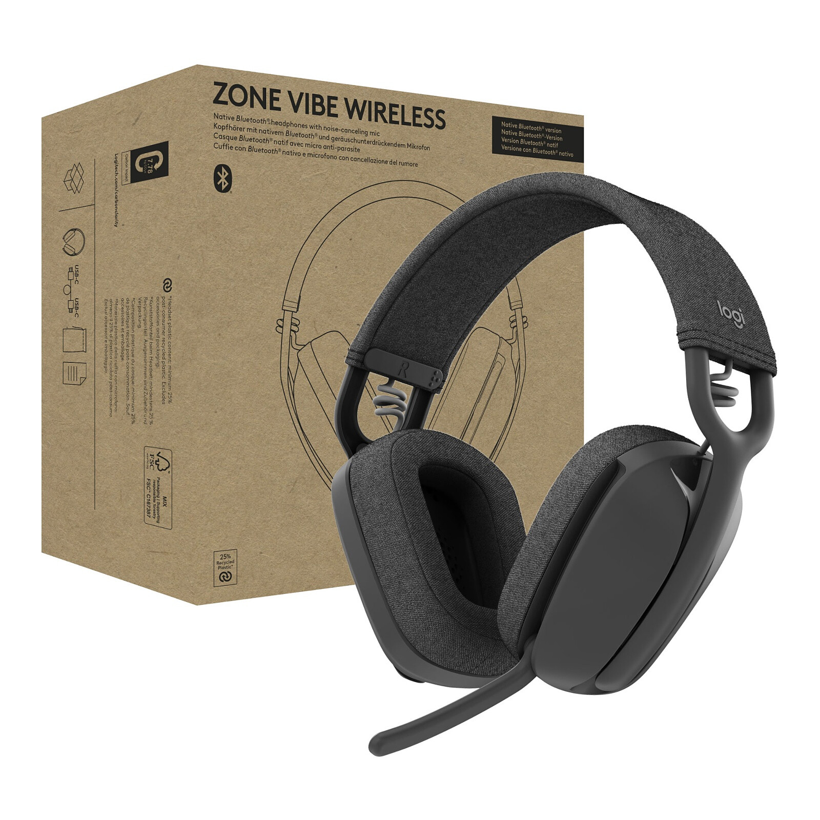 Casque micro Logitech Zone Vibe Wireless Bluetooth - Autre vue