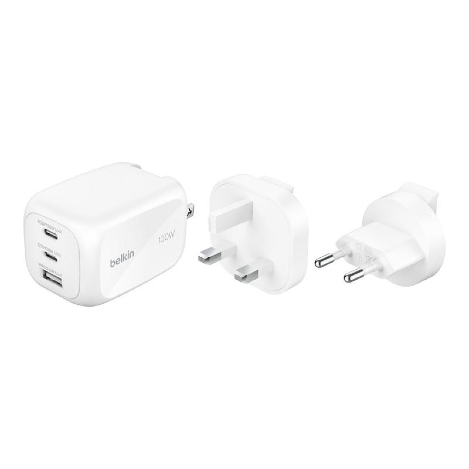 Chargeur Belkin Chargeur Secteur 100W 2 USB-C + 1 USB-A + Kit adaptateur de voyage - Autre vue