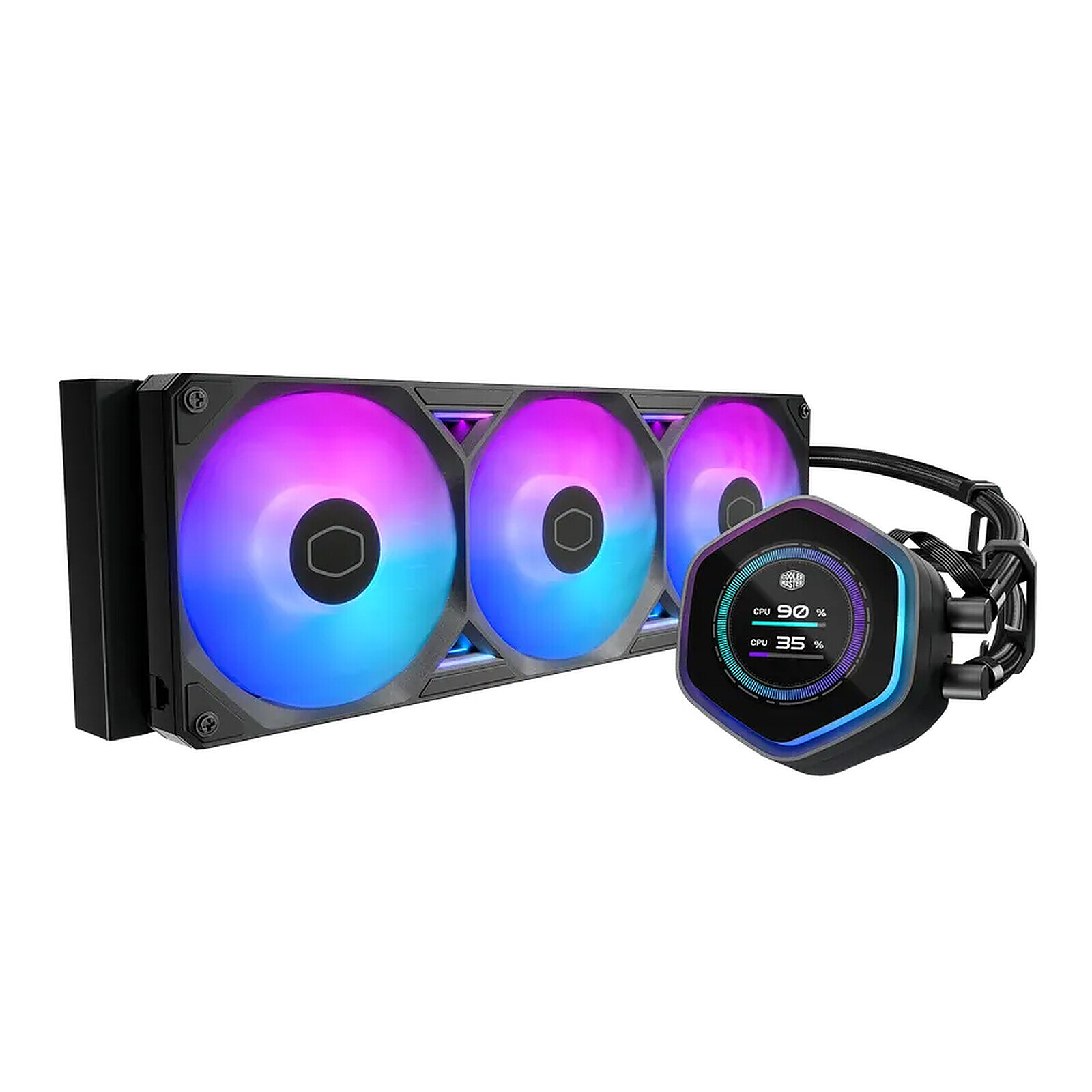 Watercooling AIO Cooler Master MasterLiquid 360 Atmos II LCD ARGB - Noir - Autre vue