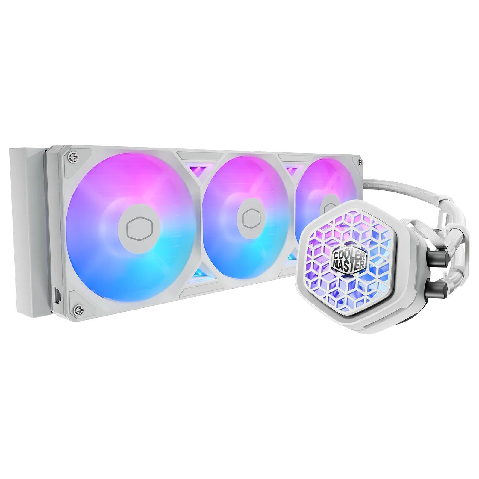 Watercooling AIO Cooler Master MasterLiquid 360 Atmos II VRM ARGB - Blanc - Autre vue