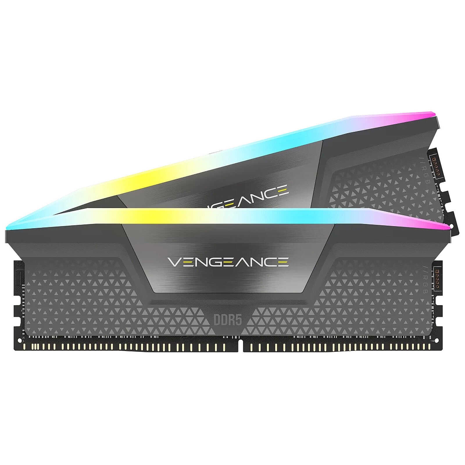 Mémoire RAM Corsair Vengeance RGB DDR5 Series - Kit d'éclairage - Gris - Autre vue