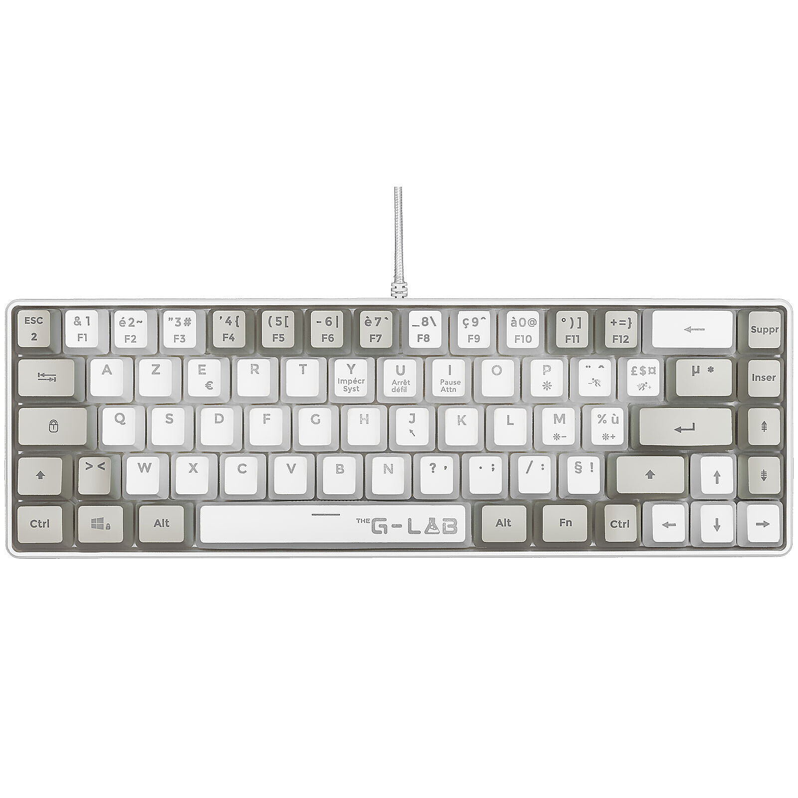 Clavier PC The G-Lab Keyz Hydrogen - Blanc/Gris  - Autre vue