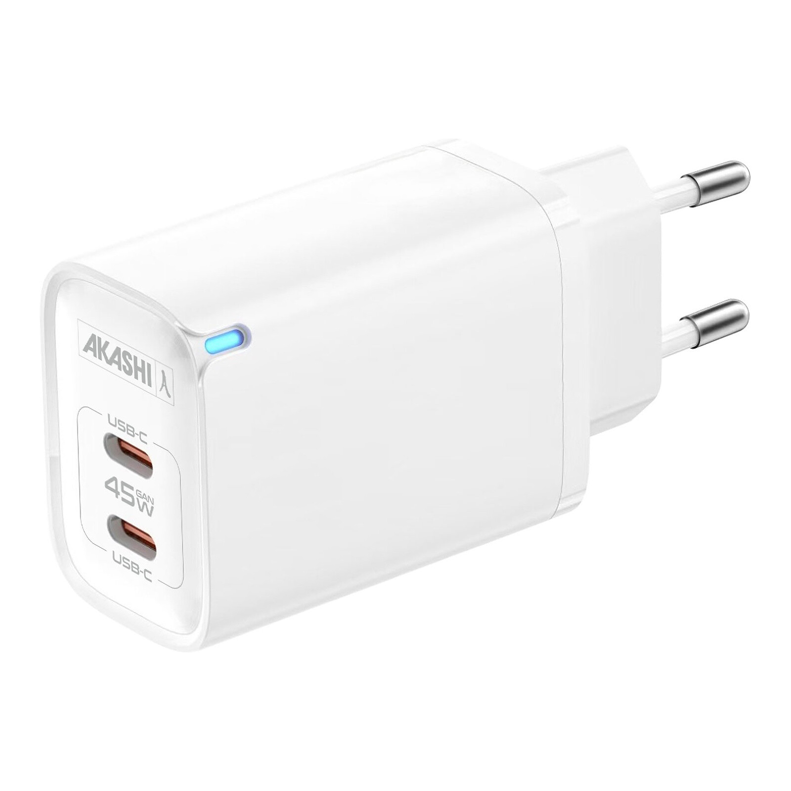 Chargeur Akashi Chargeur Secteur Double USB-C GaN 45W - Autre vue