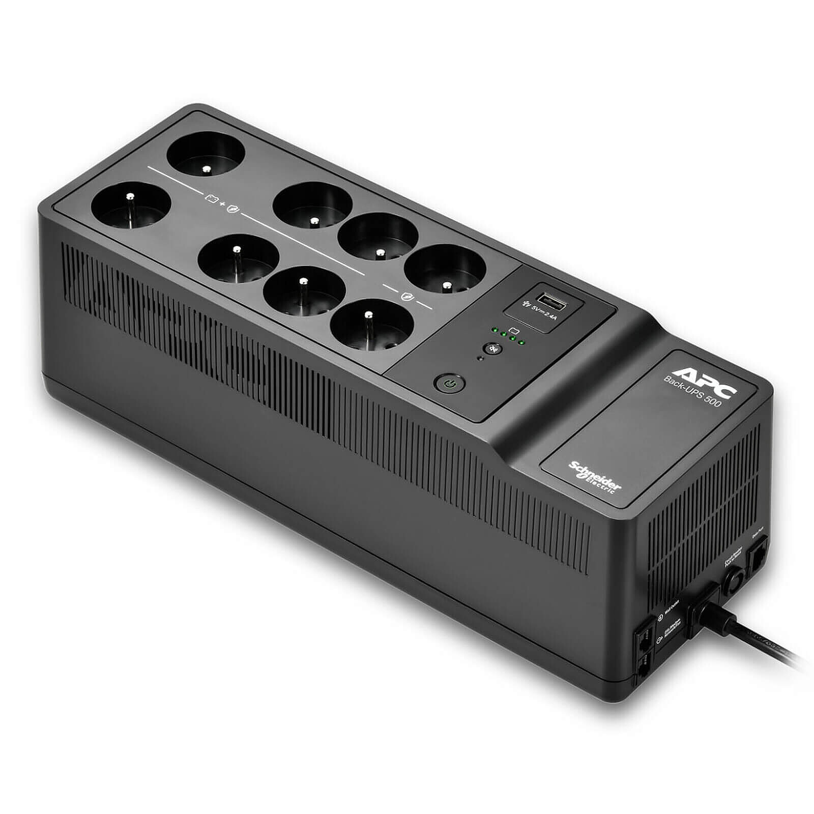 Multiprise Onduleur avec batterie de secours 500VA - 8 prises - 1 port USB-A - Autre vue