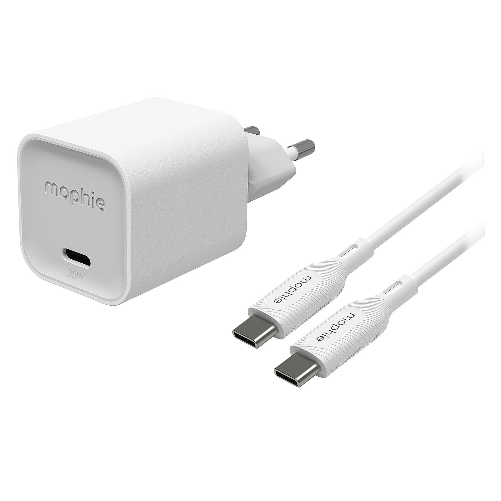 Chargeur Mophie USB-C GaN Wall Adapter 35W + Câble liasse - Autre vue