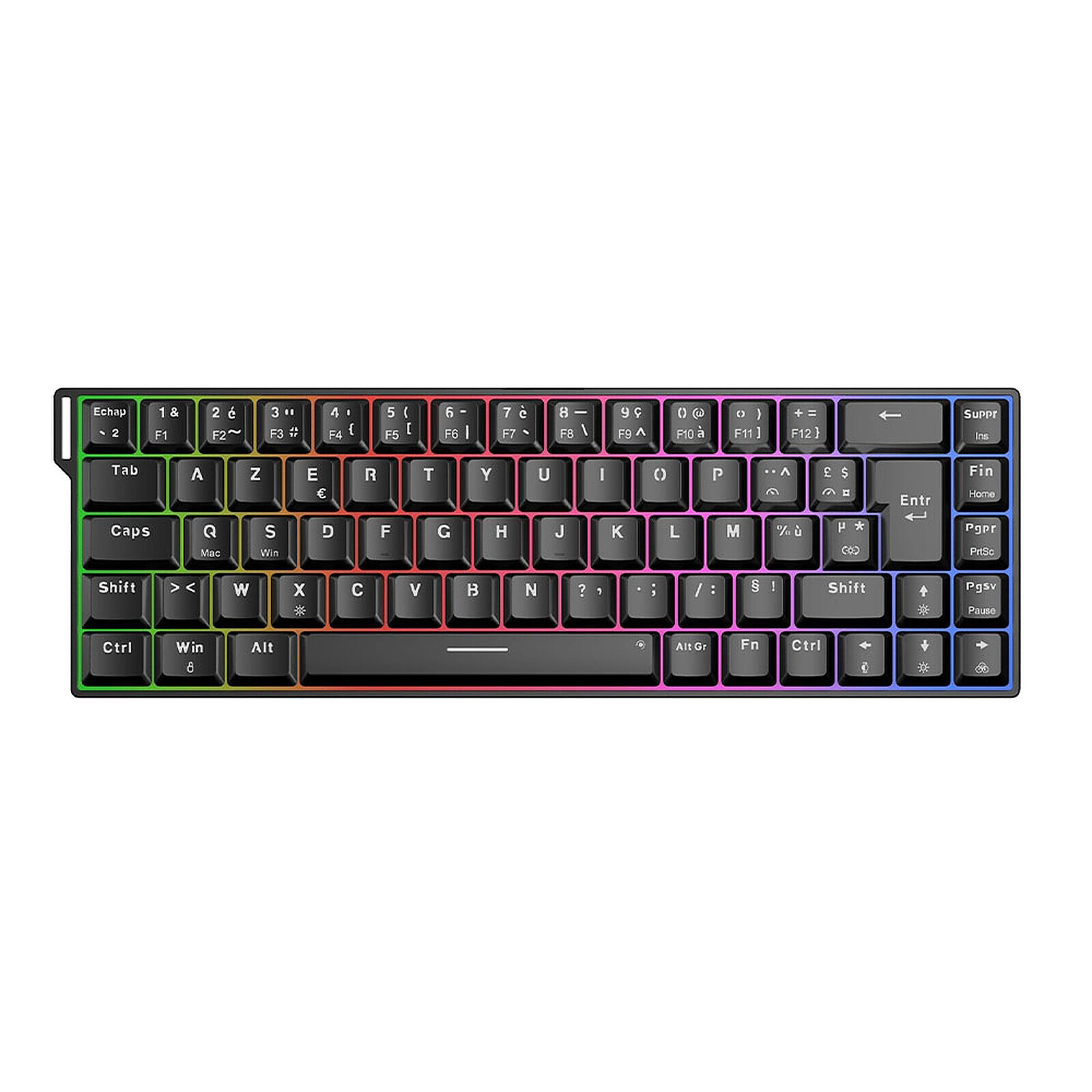 Clavier PC The G-Lab Keyz Titanium HE - Noir - Autre vue