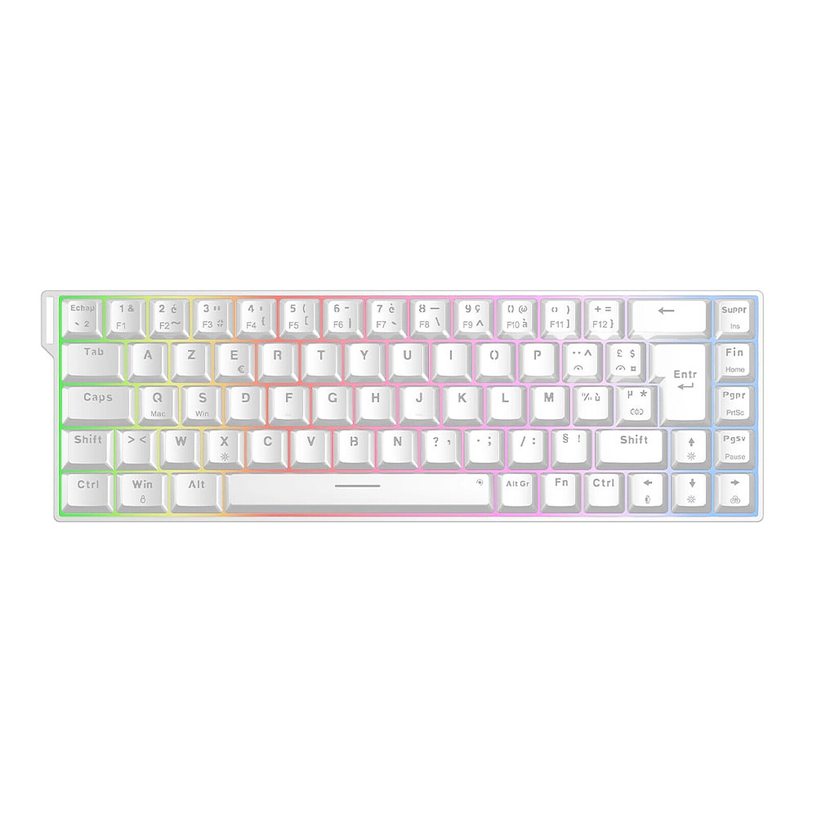 Clavier PC The G-Lab Keyz Titanium HE - Blanc - Autre vue