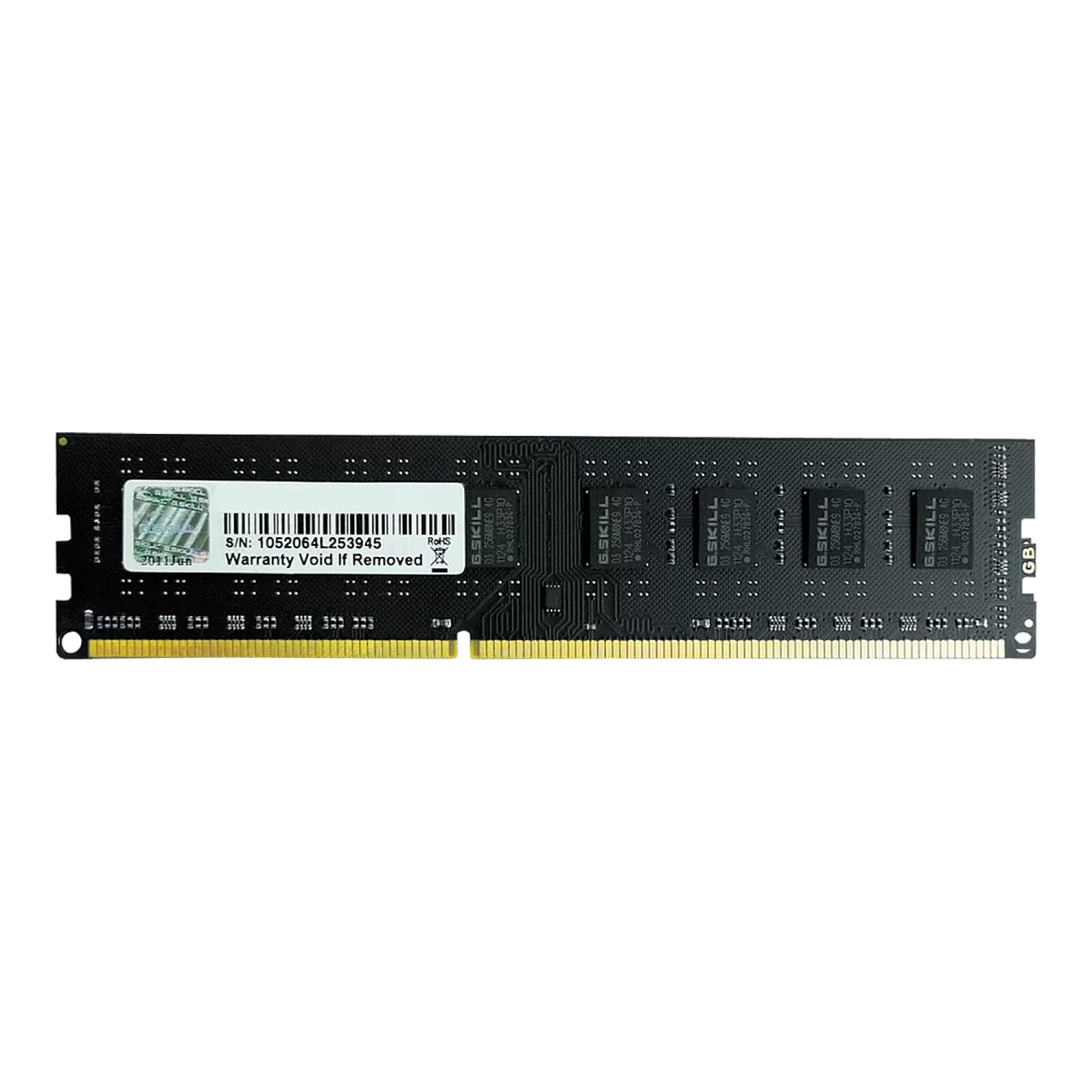 Mémoire RAM G.Skill Value DDR3 1 x 4 Go 1333 MHz NT CAS 9 - Autre vue