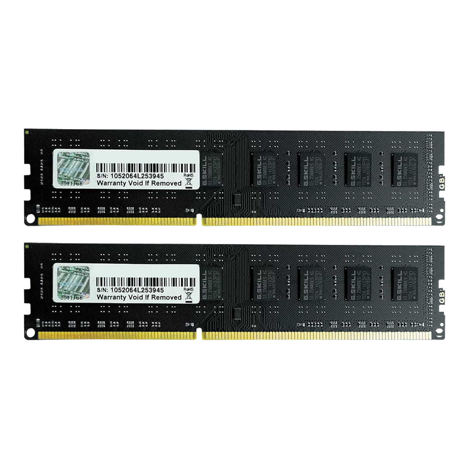 Mémoire RAM G.Skill Value DDR3 2 x 4 Go 1333 MHz NT CAS 9 - Autre vue