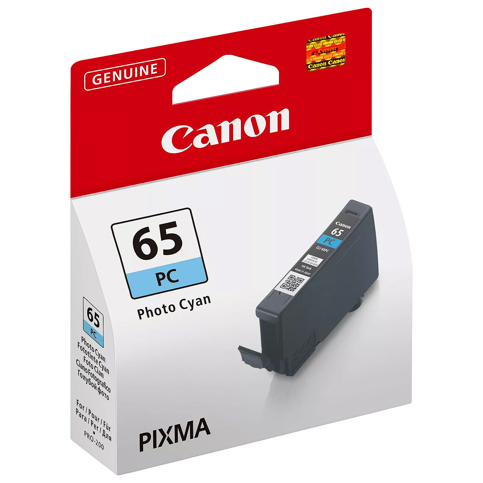 Cartouche d'encre Canon CLI-65PC (Photo Cyan) - Autre vue