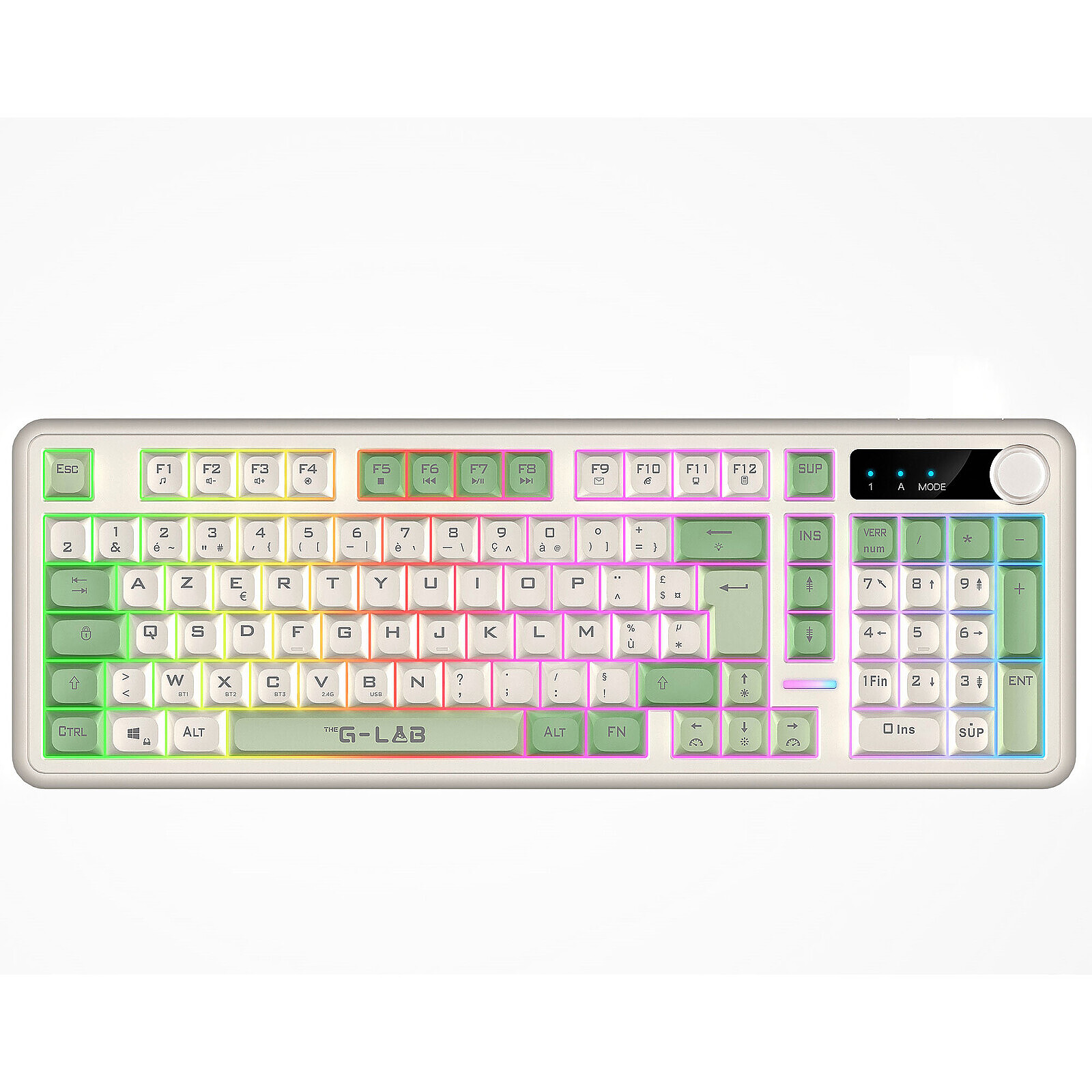 Clavier PC The G-Lab Keyz Caesium EX - Vert - Autre vue