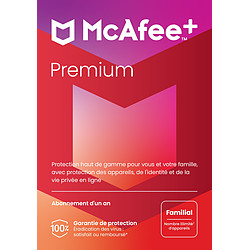 McAfee+ Premium Familial - Licence 1 an - Postes illimités - A télécharger