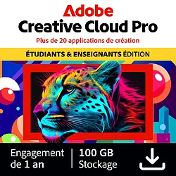 Adobe Creative Cloud Pro - Etudiants et enseignants