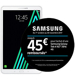 Samsung Galaxy Tab A 2016 10.1" 16Go 4G - Blanc