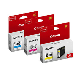 Canon Pack 3 couleurs PGI-1500XL (C/M/J)